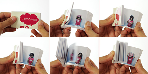 Flipping a flipbook.