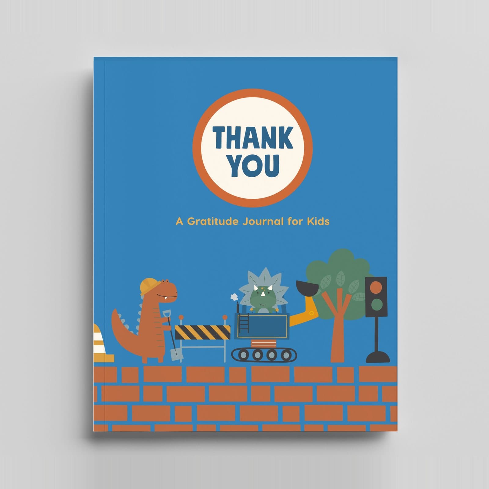 Gratitude Journal for Kids: Dinos at Work cover — Skitbooks