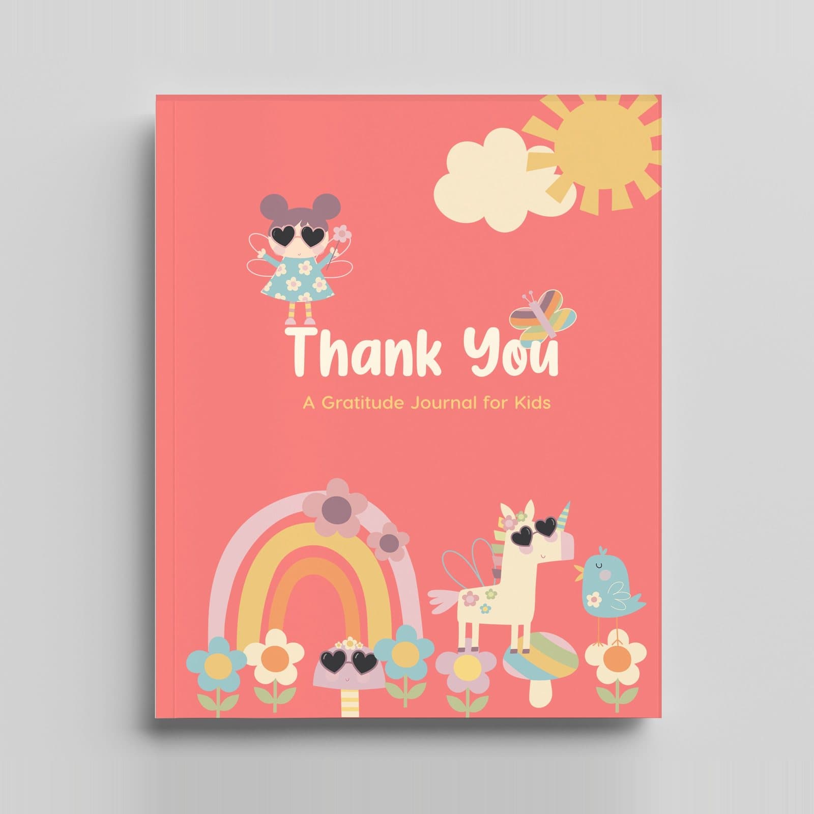 Gratitude Journal for Kids: Fairies & Unicorns cover — Skitbooks