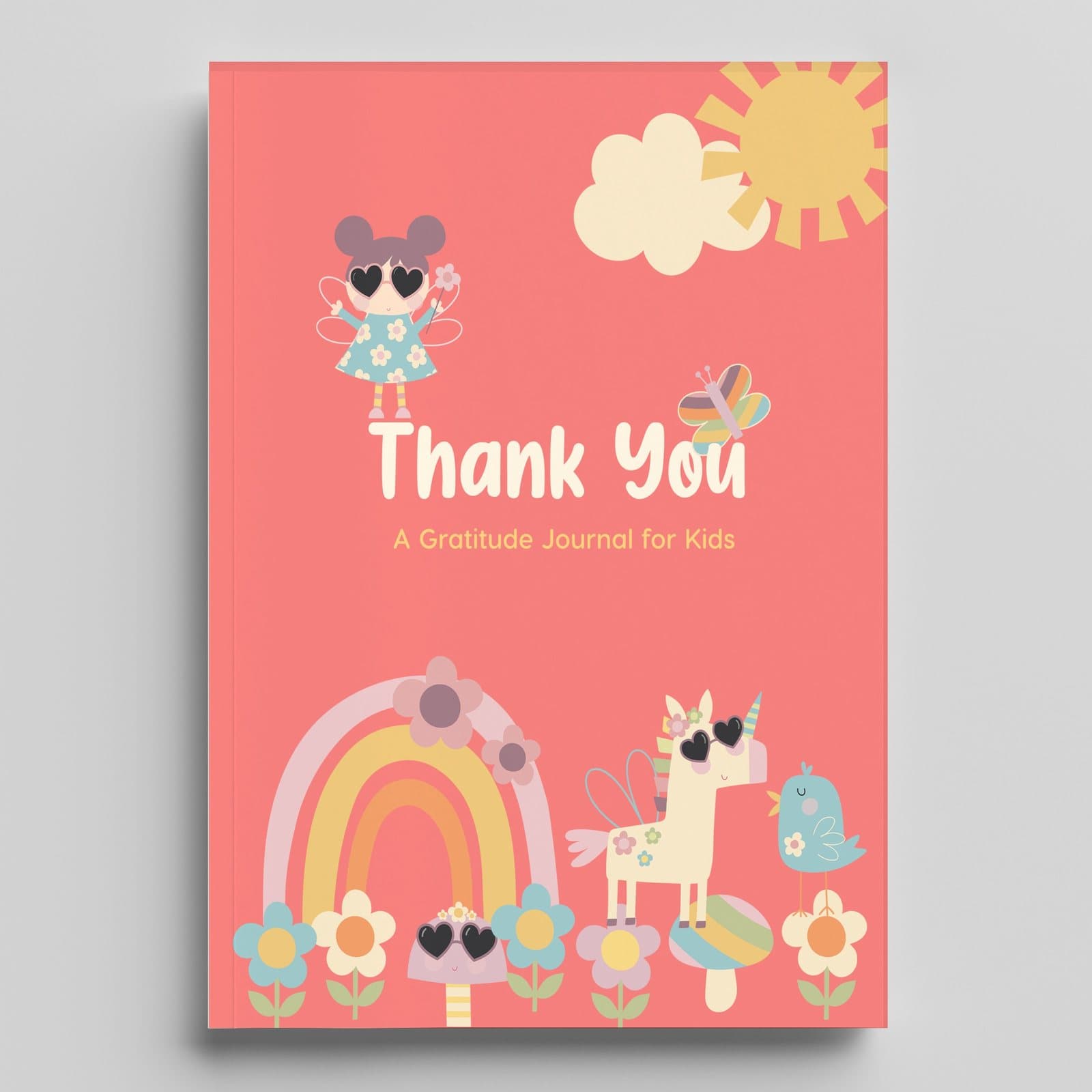 Gratitude Journal for Kids: Fairies & Unicorns cover — Skitbooks