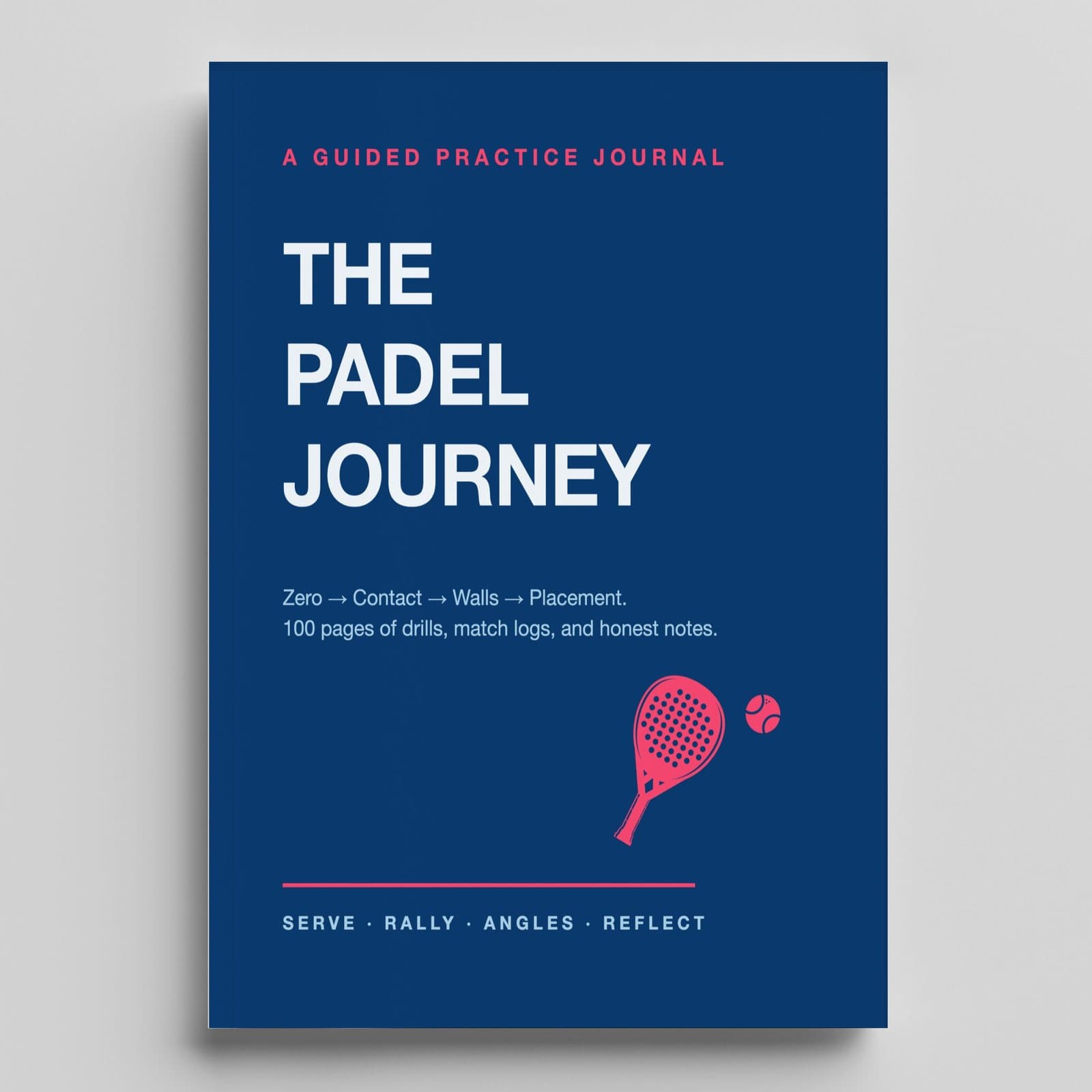 The Padel Journey cover, navy edition — Skitbooks
